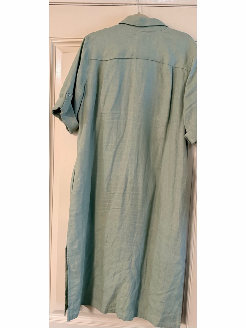Chico's Light Sage Green Embellished Maxi Dress - Picture 4 of 6